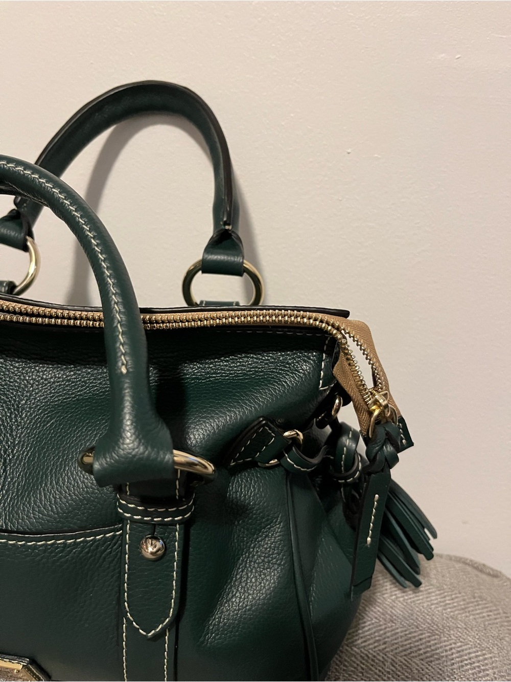 Dooney & Bourke Sorrento 30 satchel Ivy with pocket - Picture 10 of 16